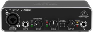 Behringer U-Phoria UMC22 -aanikortti USB-vaylaan 2