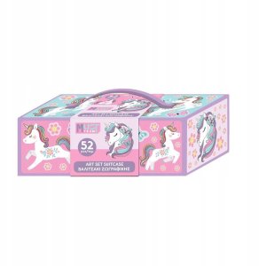 Zestaw artystyczny w kuferku jednorożec 2