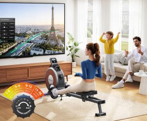 MERACH Q1S MR-R02B7 Wioślarz magnetyczny 16 poziomów oporu cichy nowy 5