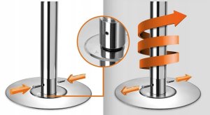 SereneLife Drążek do POLEDANCE regulacja wys.204-274cm statyczny/obrotowy 2