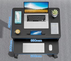 Biurko BONTEC Mobilne Biurko Stojące z 4 Kółkami Regulowana Wysokość 72-112cm 3