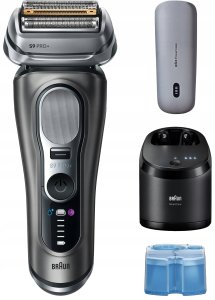Braun Series 9 Pro+ Wet & Dry 6-in-1 SmartCare centrs & PowerCase futralis tumsi peleka - Skuveklis 9675CC (8700216555012) 2