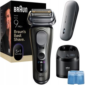 Braun Series 9 Pro+ Wet & Dry 6-in-1 SmartCare centrs & PowerCase futralis tumsi peleka - Skuveklis 9675CC (8700216555012) 3