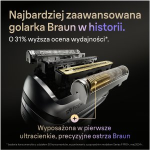 Braun Series 9 Pro+ Wet & Dry 6-in-1 SmartCare centrs & PowerCase futralis tumsi peleka - Skuveklis 9675CC (8700216555012) 5