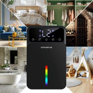 Climative DH-035 Luxe UV osuszacz powietrza z lampą UV higrometr termometr podświetlany zbiornik Peltiera tryb snu cicha praca akcesoria filtracja powietrza 13