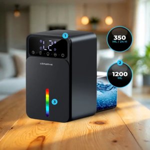 Climative DH-035 Luxe UV osuszacz powietrza z lampą UV higrometr termometr podświetlany zbiornik Peltiera tryb snu cicha praca akcesoria filtracja powietrza 4