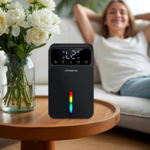 Climative DH-035 Luxe UV osuszacz powietrza z lampą UV higrometr termometr podświetlany zbiornik Peltiera tryb snu cicha praca akcesoria filtracja powietrza 5