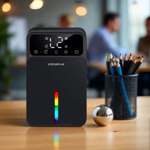 Climative DH-035 Luxe UV osuszacz powietrza z lampą UV higrometr termometr podświetlany zbiornik Peltiera tryb snu cicha praca akcesoria filtracja powietrza 7