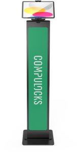 Compulocks Universal Tablet Cling Brandable Floor Stand - Aufstellung - fur Tablett - verriegelbar - Stahl - Schwarz - Bildschirmgrosse: bis zu 33 cm (bis zu 13 Zoll) - Montageschnittstelle: 100 x 100 mm - Bodenaufstellung 3