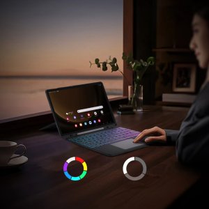 Etui z klawiaturą Dux Ducis (DK series) na Samsung Tab S10 FE+ (Plus) z podświetleniem - czarna 11