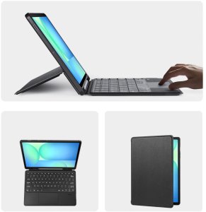 Etui z klawiaturą Dux Ducis (DK series) na Samsung Tab S10 FE+ (Plus) z podświetleniem - czarna 5