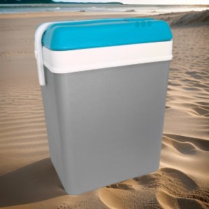 Lodówka Turystyczna 15L Extra Cold Eda Na Wkłady Mrożące Szara Biała Rączka 2