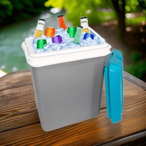 Lodówka Turystyczna 15L Extra Cold Eda Na Wkłady Mrożące Szara Biała Rączka 4