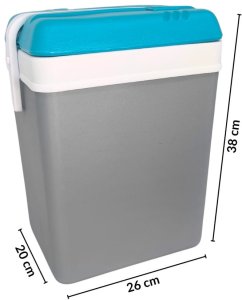 Lodówka Turystyczna 15L Extra Cold Eda Na Wkłady Mrożące Szara Biała Rączka 5