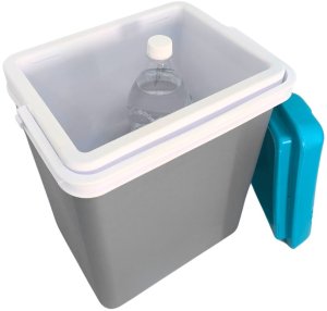 Lodówka Turystyczna 15L Extra Cold Eda Na Wkłady Mrożące Szara Biała Rączka 8