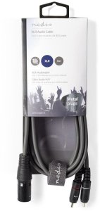 Kabel Nedis Kabelis XLR M - 2x RCA M 1.5m 5412810295753 COTH15200GY15 (5412810295753) 2