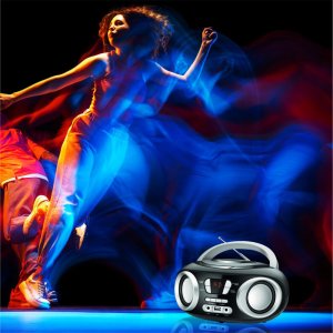 Boombox Radio FM z bluetooth Manta Black Chilli 2