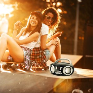 Boombox Radio FM z bluetooth Manta Black Chilli 3