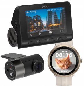 Wideorejestrator 70mai Wideorejestrator A800S-1 + RC06 4K + Maimo Watch WT2001 GPS GOLD 3