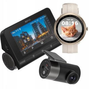 Wideorejestrator 70mai Wideorejestrator A800S-1 + RC06 4K + Maimo Watch WT2001 GPS GOLD 4