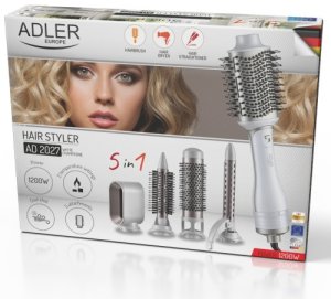 AD 2027 white champagne Lokówko-suszarka 5 w 1 - 1200w - 5 nasadek 12