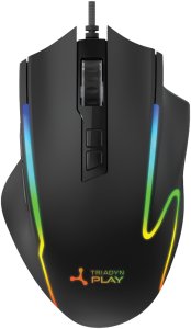 Nowa Mysz Gamingowa Triadyn Play DEIMOS 12800 DPI Instant A825 Dla Graczy Podświetlenie LED HUANO Czarna 3