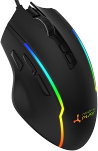 Nowa Mysz Gamingowa Triadyn Play DEIMOS 12800 DPI Instant A825 Dla Graczy Podświetlenie LED HUANO Czarna 4