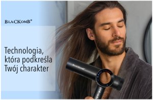 Suszarka BlacKomb BlacKomb Profesjonalna Suszarka Do Włosów Z Jonami Ujemnymi 1900W + Dyfuzor + Koncentratory Waga 290g 290g 3