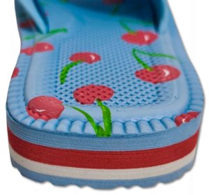 Piankowe klapki Kubota - Rzep Rozmiar 38 - Wiśnie 7