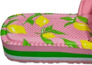 Piankowe klapki Kubota - Rzep Rozmiar 39 - Cytryny 6