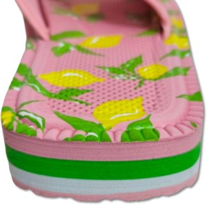 Piankowe klapki Kubota - Rzep Rozmiar 39 - Cytryny 7