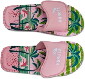 Piankowe klapki Kubota - Rzep Rozmiar 39 - Flamingi 2
