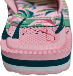 Piankowe klapki Kubota - Rzep Rozmiar 39 - Flamingi 7