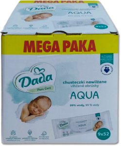 Dada Chusteczki nawilżane Pure Care Aqua 9x52szt 2