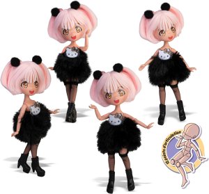 MANGA HELLO KITTY Różowa, lalka, 19.5 cm 2