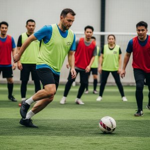 SMJ sport Znacznik treningowy na koszulkę - czerwonyZnacznik treningowy z siateczki mesh w kolorze czerwonym. Lekki, oddychający i wygodny idealny do treningów drużynowych i zajęć sportowych. S 5