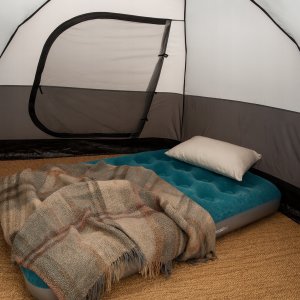 Materac dmuchany Riwall RRD-02 - 19113722 cm welurowy 2-os dwuosobowy 5