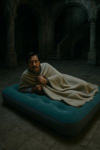 Materac dmuchany Riwall RRD-02 - 19113722 cm welurowy 2-os dwuosobowy 6