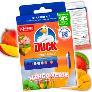Duck Fresh Discs Mango Verse - Żelowy Krążek Do Toalety 36ml + Aplikator 2
