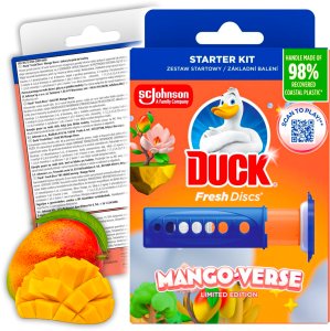 Duck Fresh Discs Mango Verse - Żelowy Krążek Do Toalety 36ml + Aplikator 3