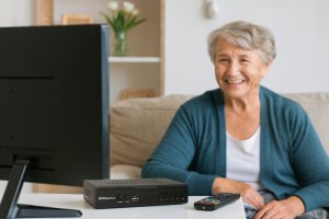 TUNER DEKODER DVB-T2 HEVC TV NAZIEMNEJ H.265 USB HDMI PILOT RIWALL RTN-01 12