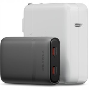 Ładowarka sieciowa Energea TravelWorld Edge 65W 2xUSB-C PD/PPS/QC3.0 (US/UK/EU) grafitowy 2