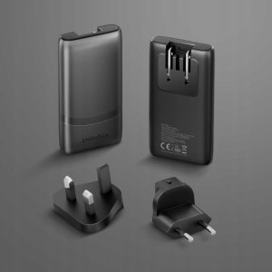 Ładowarka sieciowa Energea TravelWorld Edge 65W 2xUSB-C PD/PPS/QC3.0 (US/UK/EU) grafitowy 8