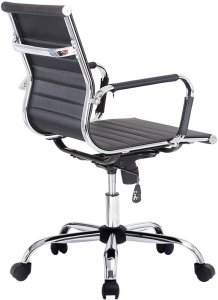 Krzesło biurowe Equip Krzesło biurowe prążkowane wyściełanie/oparcie czarny 4