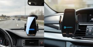 Forcell F-GRIP HS6 uchwyt samochodowy z ładowaniem indukcyjnym do szyby / kratki wlotu czarny 7
