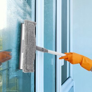 Mop do Okien ze Ściągaczką 2w1 CLEAN SYSTEM 28,5 x 18,5 cm Tworzywo ORION 2