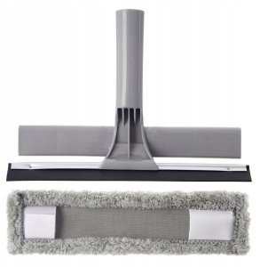 Mop do Okien ze Ściągaczką 2w1 CLEAN SYSTEM 28,5 x 18,5 cm Tworzywo ORION 3
