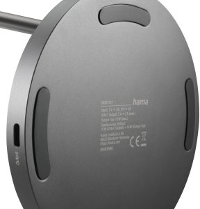 Hama 00201737 ładowarka do urządzeń przenośnych Słuchawki, Smartfon Czarny USB Bezprzewodowe ładowanie Szybkie ładowanie Wewnętrzna 5