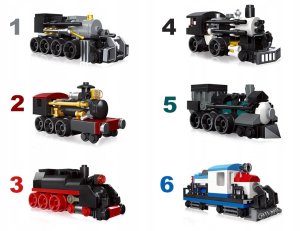 Klocki konstrukcyjne MINITRAIN - różne modele z serii: mini pociąg ZA5759 4