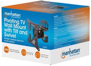 Manhattan Uchwyt ścienny do telewizora 13-32" nachylany i obrotowy do 30kg 2